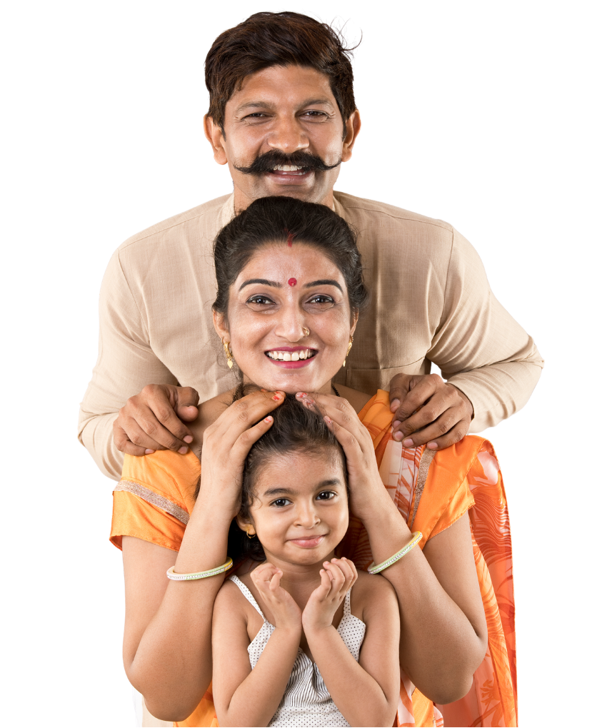 Happy Family with Savings